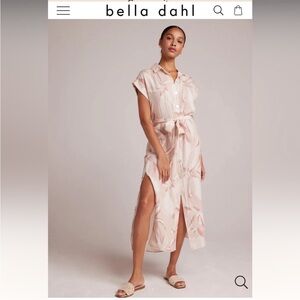 Bella Dahl maxi linen floral dress, size XS